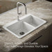 KOHLER K-8669-1A1 Riverby 33" top-mount double-bowl kitchen sink, white - view 4