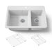 KOHLER K-8669-1A1 Riverby 33" top-mount double-bowl kitchen sink, white - view 5