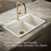 KOHLER K-8669-1A2 Riverby 33" top-mount double-bowl workstation kitchen sink, biscuit - view 4