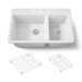 KOHLER K-8669-3A1 Riverby 33" top-mount double-bowl kitchen sink, white - view 5