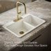 KOHLER K-8669-3A2 Riverby 33" top-mount double-bowl workstation kitchen sink, biscuit - view 4
