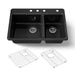 KOHLER K-8669-4A1 Riverby 33" top-mount double-bowl kitchen sink, black black - view 5