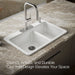 KOHLER K-8669-4A1 Riverby 33" top-mount double-bowl kitchen sink, white - view 4