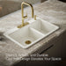 KOHLER K-8669-4A2 Riverby 33" top-mount double-bowl workstation kitchen sink, biscuit - view 3