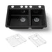 KOHLER K-8669-5UA1 Riverby 33" undermount double-bowl kitchen sink, black black - view 5