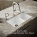 KOHLER K-8669-5UA1 Riverby 33" undermount double-bowl kitchen sink, white - view 4