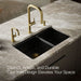 KOHLER K-8669-5UPC Riverby 33" undermount double-bowl workstation kitchen sink, black black - view 4