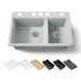 KOHLER K-8669-5UPC Riverby 33" undermount double-bowl workstation kitchen sink, ice grey - view 5