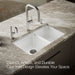 KOHLER K-8669-5UPC Riverby 33" undermount double-bowl workstation kitchen sink, white - view 4