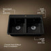 KOHLER K-8679-1A1 Riverby 33" top-mount double-bowl kitchen sink, black black - view 3