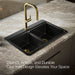 KOHLER K-8679-1A1 Riverby 33" top-mount double-bowl kitchen sink, black black - view 5