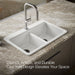 KOHLER K-8679-1A1 Riverby 33" top-mount double-bowl kitchen sink, white - view 4
