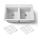 KOHLER K-8679-1A1 Riverby 33" top-mount double-bowl kitchen sink, white - view 5