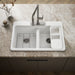 KOHLER K-8679-3A2 Riverby 33" top-mount double-bowl workstation kitchen sink, white - view 3