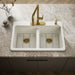 KOHLER K-8679-4A1 Riverby 33" top-mount double-bowl kitchen sink, biscuit - view 4