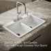 KOHLER K-8679-4A1 Riverby 33" top-mount double-bowl kitchen sink, white - view 5