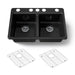 KOHLER K-8679-5UA1 Riverby 33" undermount double-bowl kitchen sink, black black - view 5
