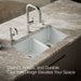 KOHLER K-8679-5UA1 Riverby 33" undermount double-bowl kitchen sink, ice grey - view 4