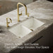KOHLER K-8679-5UA3 Riverby 33" undermount double-bowl workstation kitchen sink, biscuit - view 4