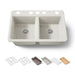 KOHLER K-8679-5UPC Riverby 33" undermount double-bowl workstation kitchen sink, biscuit - view 5