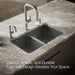 KOHLER K-8679-5UPC Riverby 33" undermount double-bowl workstation kitchen sink, thunder grey - view 4