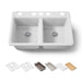 KOHLER K-8679-5UPC Riverby 33" undermount double-bowl workstation kitchen sink, white - view 5