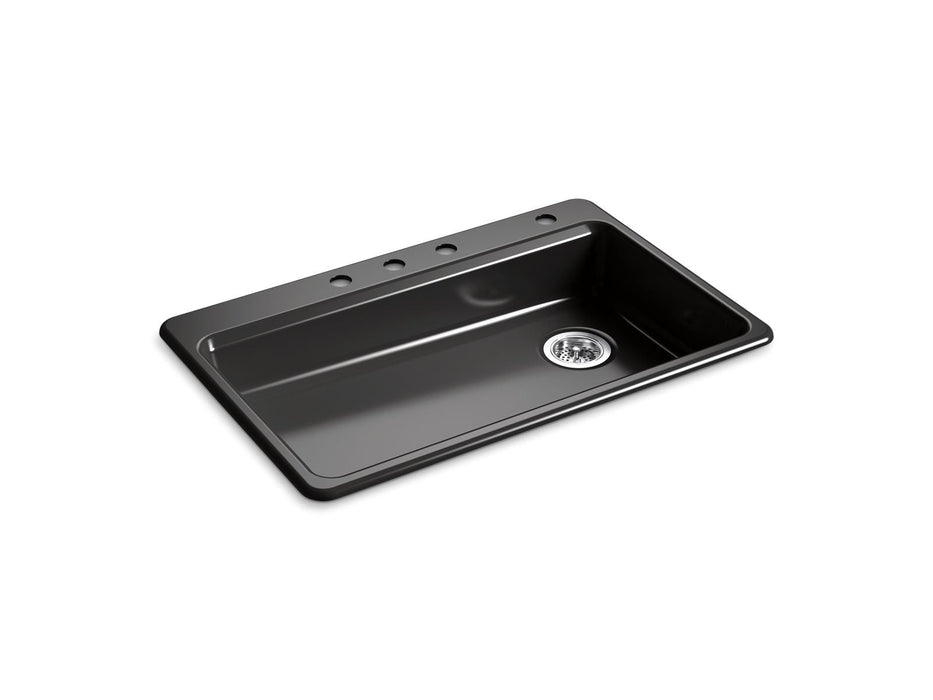 KOHLER K-8689-4 Riverby 33" top-mount single-bowl kitchen sink