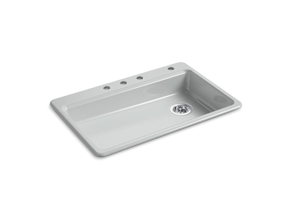 KOHLER K-8689-4 Riverby 33" top-mount single-bowl kitchen sink