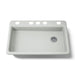 KOHLER K-8689-5U Riverby 33" undermount single-bowl kitchen sink, sea salt