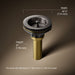 3/4 view of product with dimensions