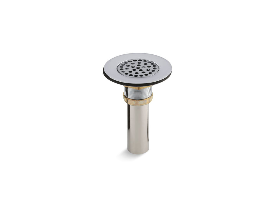 KOHLER K-8807 Brass sink drain and strainer with tailpiece for 3-1/2" to 4" outlet, polished chrome