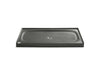 KOHLER K-9055 Salient 60" x 36" alcove shower base, center drain, thunder grey