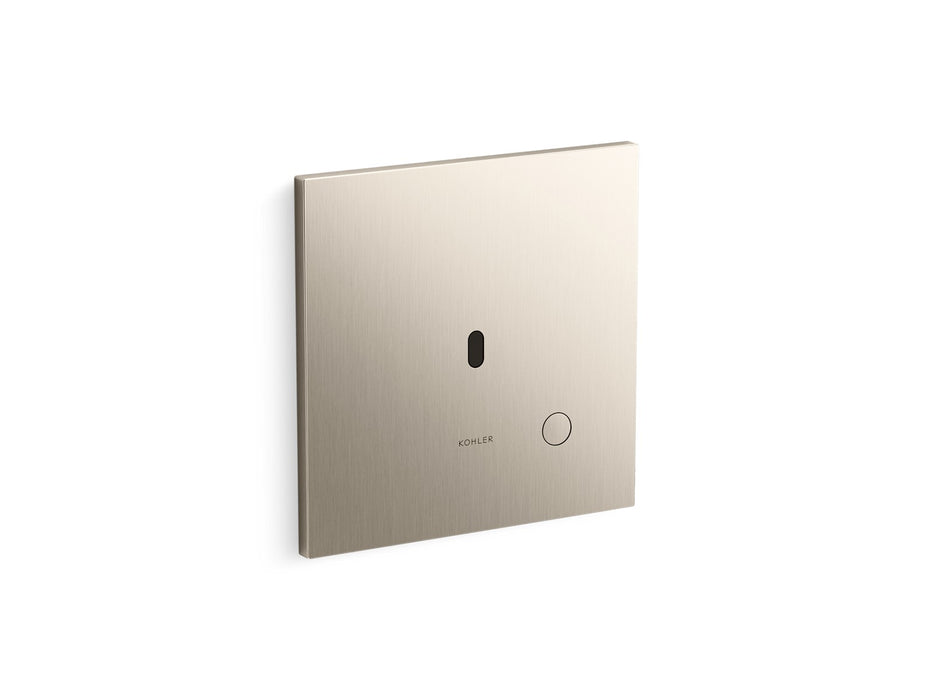 KOHLER K-90TB00N50 Mach Flex Metal faceplate for concealed touchless toilet flushometer, 1.28 gpf, vibrant brushed nickel
