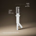3/4 view of product with dimensions
