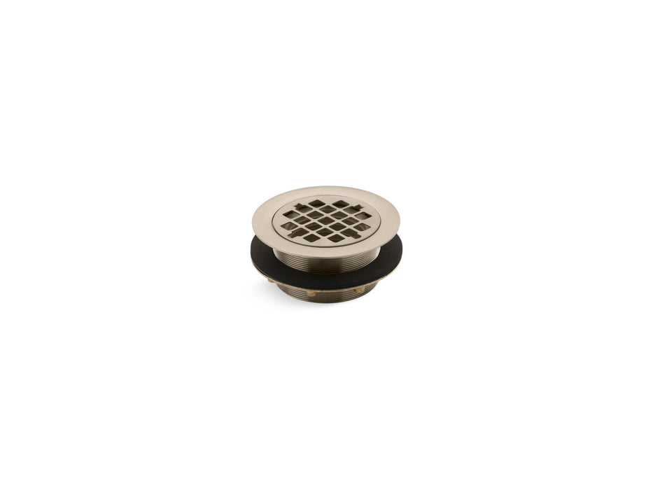 KOHLER K-9132 Round shower drain for use with plastic pipe, gasket included, vibrant brushed bronze