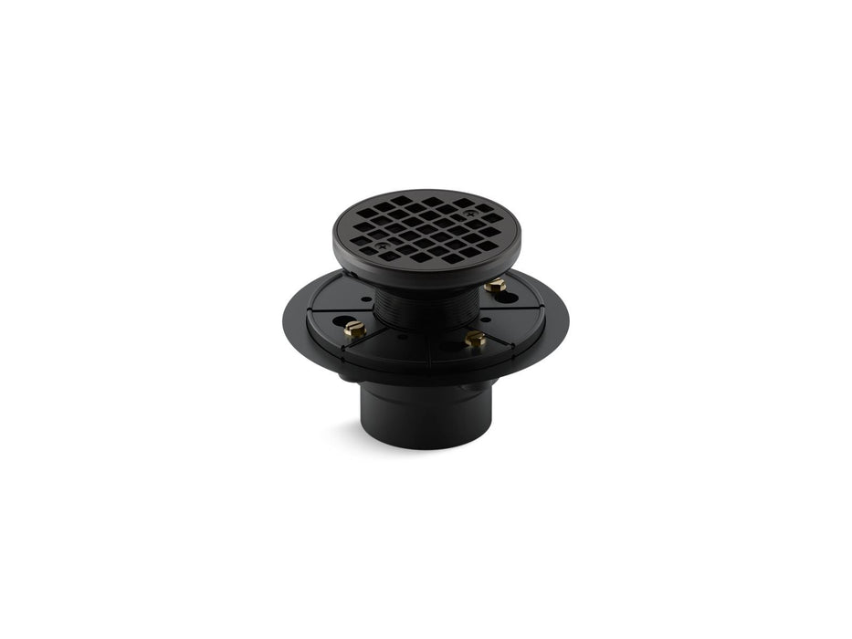 KOHLER K-9135 Clearflo Round design tile-in shower drain, matte black