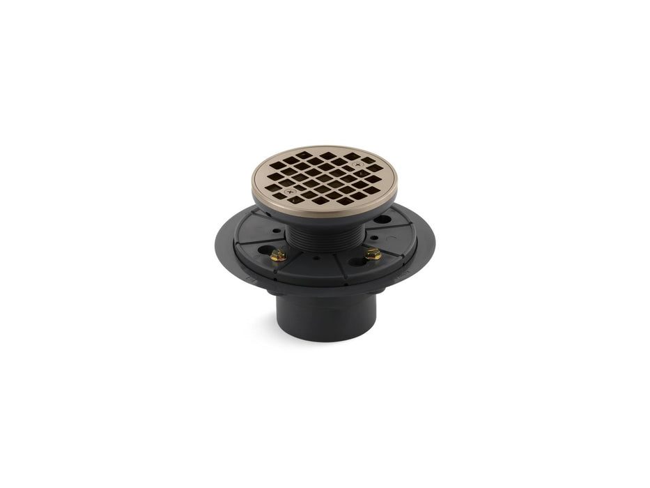 KOHLER K-9135 Clearflo Round design tile-in shower drain, vibrant brushed bronze