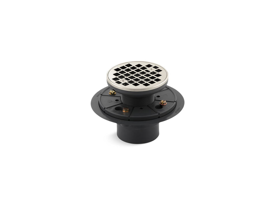 KOHLER K-9135 Clearflo Round design tile-in shower drain, vibrant polished nickel