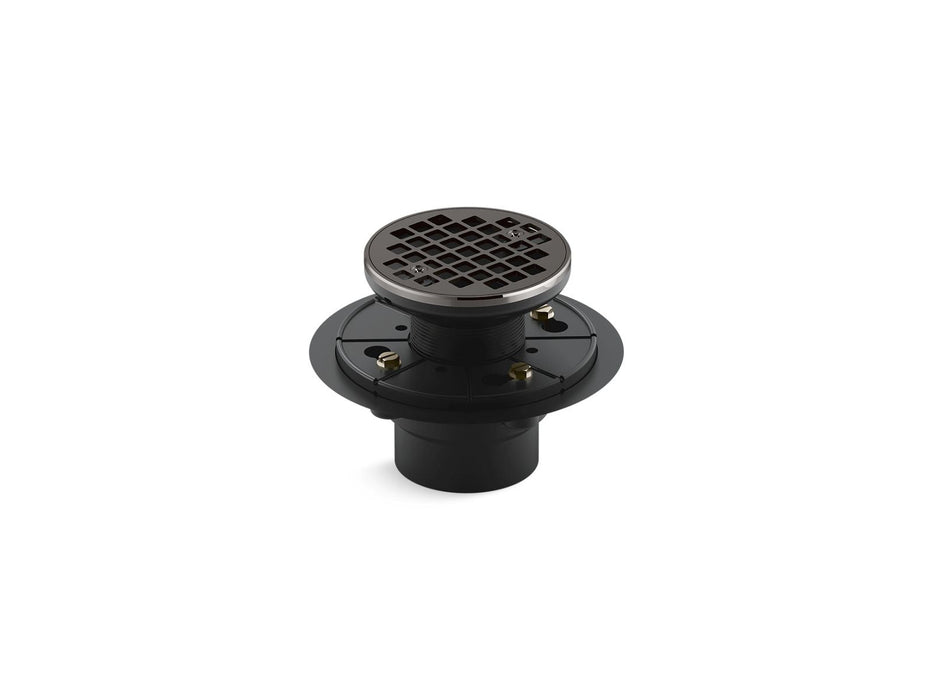 KOHLER K-9135 Clearflo Round design tile-in shower drain, vibrant titanium