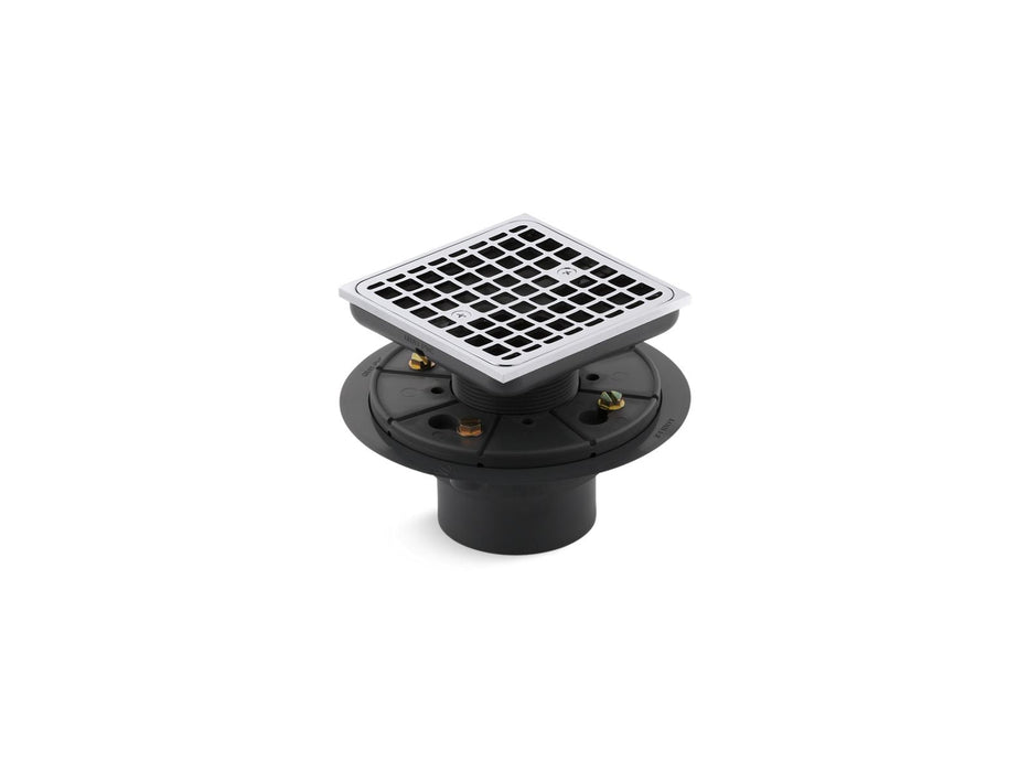 KOHLER K-9136 Clearflo Square design tile-in shower drain, polished chrome