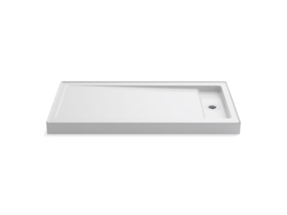 KOHLER K-9166 Bellwether 60" x 32" alcove shower base, right offset drain, white