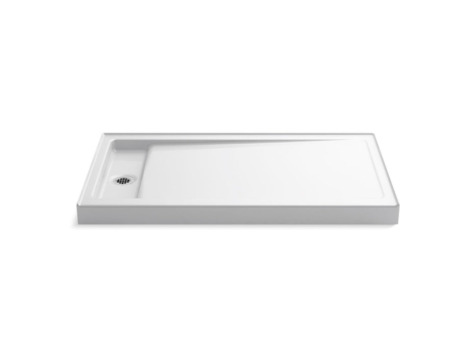 KOHLER K-9177 Bellwether 60" x 34" alcove shower base, left drain, white