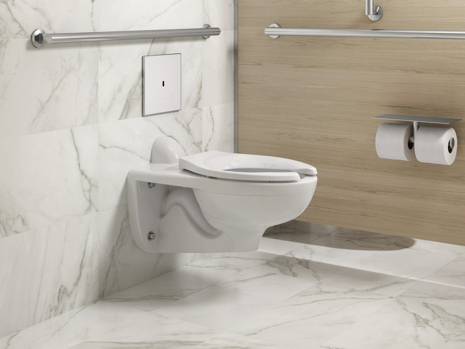 KOHLER K-91TB10L50-0WH Mach Flex Glass faceplate for concealed touchless toilet flushometer, 1.1 gpf, polished chrome -...