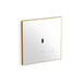 KOHLER K-91TB10L50-0WH Mach Flex Glass faceplate for concealed touchless toilet flushometer, 1.1 gpf, vibrant brushed...