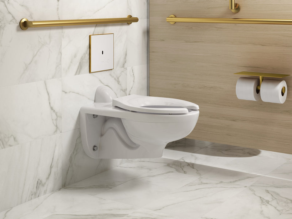 KOHLER K-91TB10L50-0WH Mach Flex Glass faceplate for concealed touchless toilet flushometer, 1.1 gpf, vibrant brushed...