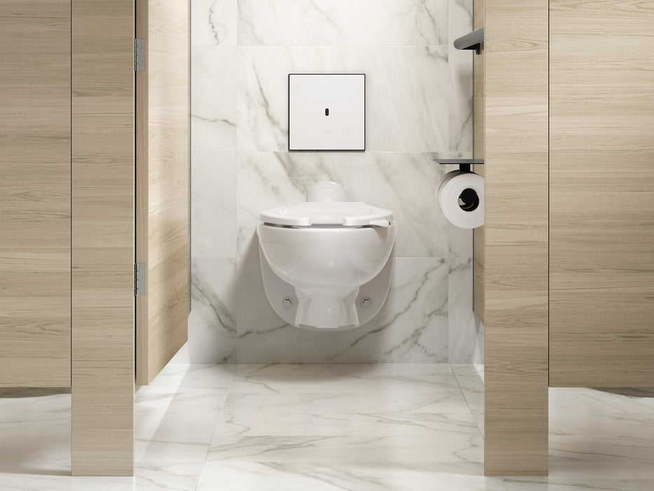KOHLER K-91TB10N50-0WH Mach Flex Glass faceplate for concealed touchless toilet flushometer, 1.28 gpf, matte black - view 3