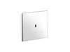 KOHLER K-91TB10N50-0WH Mach Flex Glass faceplate for concealed touchless toilet flushometer, 1.28 gpf, polished chrome
