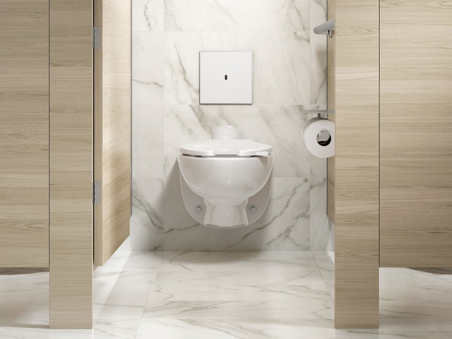 KOHLER K-91TB10N50-0WH Mach Flex Glass faceplate for concealed touchless toilet flushometer, 1.28 gpf, polished chrome -...