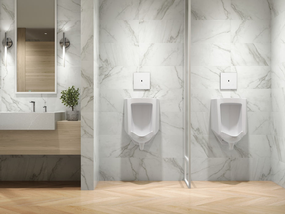 KOHLER K-91UB10D40-0WH Mach Flex Glass faceplate for concealed touchless urinal flushometer, 0.125 gpf, polished chrome -...