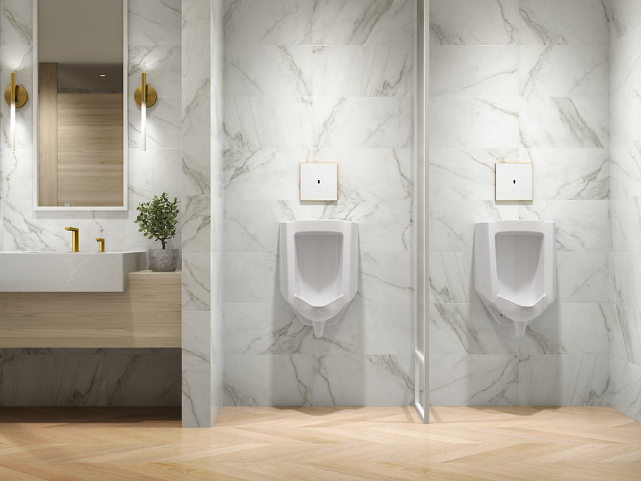 KOHLER K-91UB10D40-0WH Mach Flex Glass faceplate for concealed touchless urinal flushometer, 0.125 gpf, vibrant brushed...